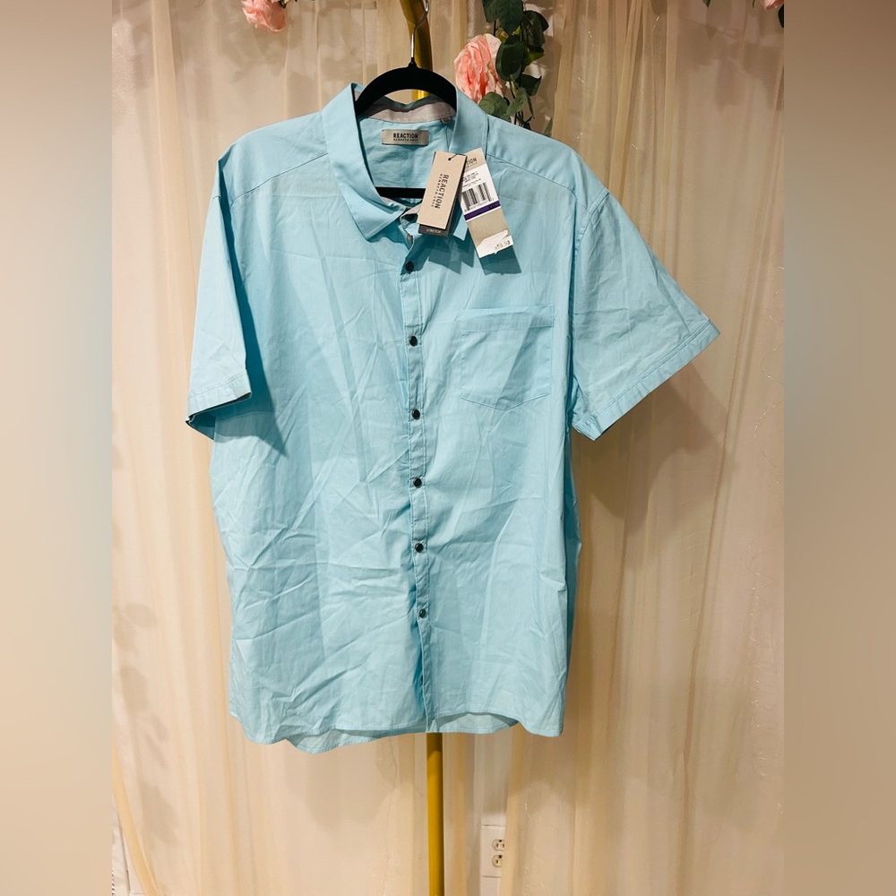 Kenneth Cole Aqua Button Down Shirt